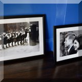 A04. Framed black and white photographs. 